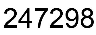 Number 247298 black image