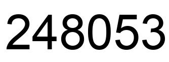 Number 248053 black image