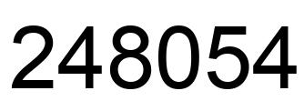 Number 248054 black image
