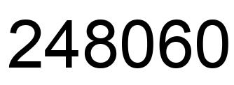 Number 248060 black image