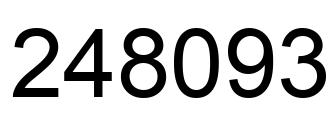 Number 248093 black image