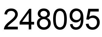 Number 248095 black image