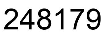 Number 248179 black image