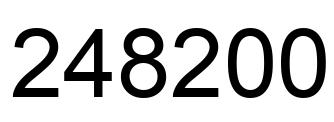 Number 248200 black image