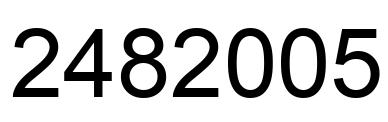Number 2482005 black image