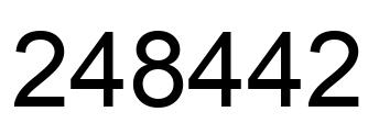 Número 248442 imagen negro