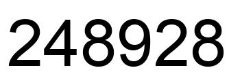 Number 248928 black image