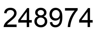 Number 248974 black image