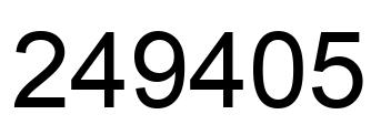 Number 249405 black image