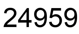 Number 24959 black image