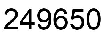 Number 249650 black image