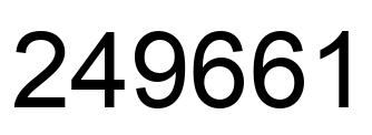 Number 249661 black image