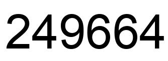 Number 249664 black image
