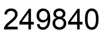 Number 249840 black image