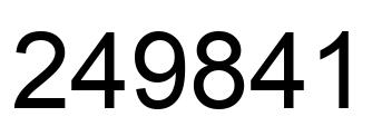 Number 249841 black image