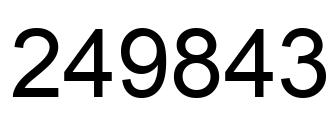 Number 249843 black image