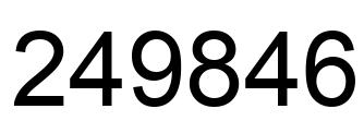 Number 249846 black image