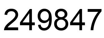 Number 249847 black image