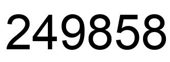 Number 249858 black image