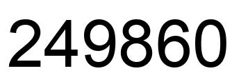Number 249860 black image