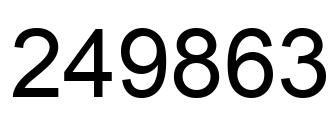 Number 249863 black image