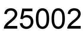 Número 25002 imagen negro