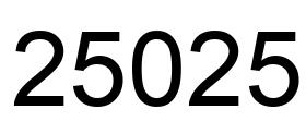 Number 25025 black image