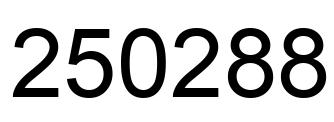 Number 250288 black image