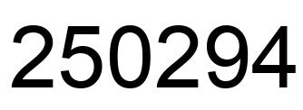 Number 250294 black image