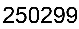 Number 250299 black image