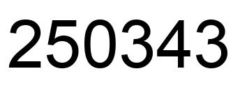 Number 250343 black image