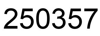 Number 250357 black image