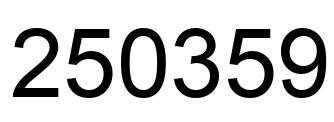 Number 250359 black image