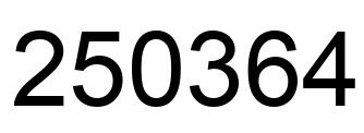 Number 250364 black image
