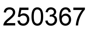 Number 250367 black image