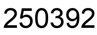 Number 250392 black image