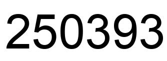 Number 250393 black image