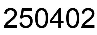 Number 250402 black image