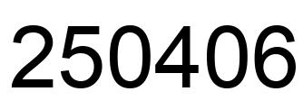 Number 250406 black image