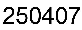 Number 250407 black image
