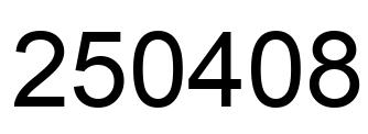 Number 250408 black image