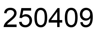 Number 250409 black image