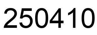 Number 250410 black image