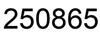 Número 250865 imagen negro