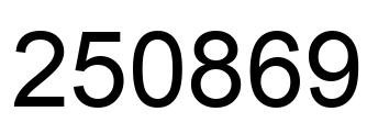 Número 250869 imagen negro