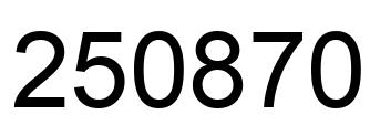 Número 250870 imagen negro
