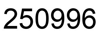 Number 250996 black image