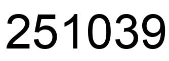 Número 251039 imagen negro