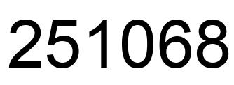 Number 251068 black image