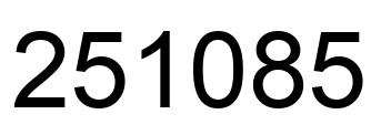Number 251085 black image